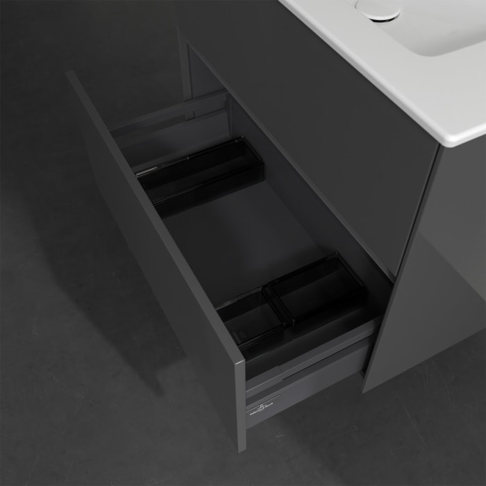 Villeroy & Boch Collaro Waschtischunterschrank 76 x 48 cm, mit 2 Auszügen und LED-Beleuchtung für Venticello Waschtisch