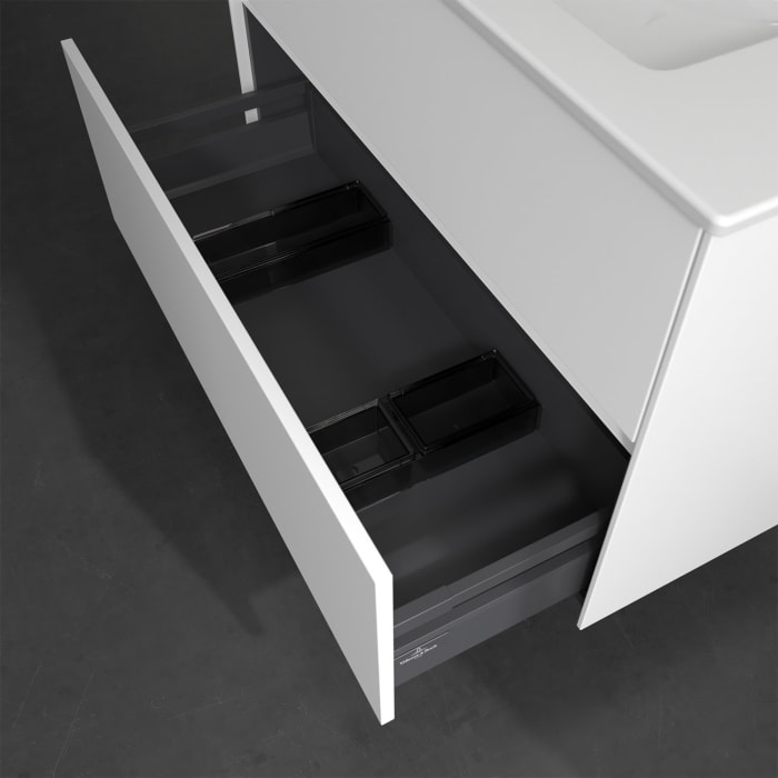 Villeroy & Boch Collaro Waschtischunterschrank 96 x 48 cm, mit 2 Auszügen und LED-Beleuchtung für Venticello Waschtisch