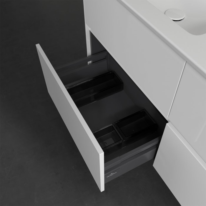 Villeroy & Boch Collaro Waschtischunterschrank 126 x 48 cm, mit 4 Auszügen und LED-Beleuchtung für Venticello Waschtisch