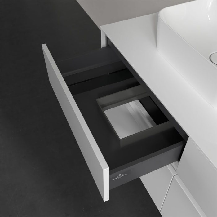 Villeroy & Boch Collaro Waschtischunterschrank 120 x 50 cm, mit 4 Auszügen und LED-Beleuchtung für Finion Waschtisch