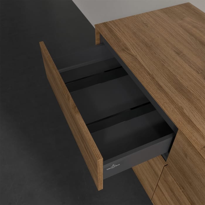 Villeroy & Boch Collaro Waschtischunterschrank 120 x 50 cm, mit 4 Auszügen und LED-Beleuchtung für Finion Waschtisch