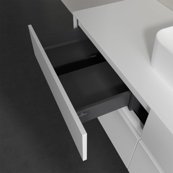 Villeroy & Boch Collaro Waschtischunterschrank 140 x 50 cm, mit 4 Auszügen und LED-Beleuchtung für Finion Waschtisch