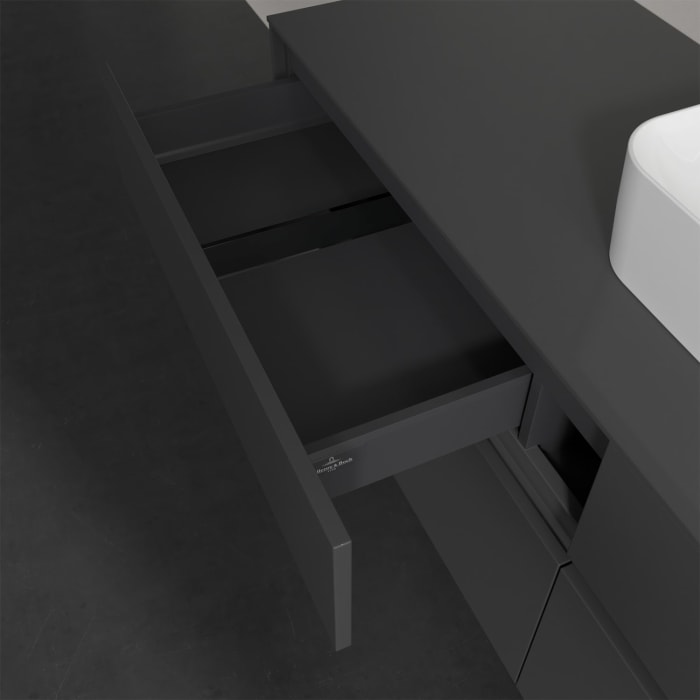 Villeroy & Boch Collaro Waschtischunterschrank 160 x 50 cm, mit 4 Auszügen und LED-Beleuchtung für Finion Waschtisch