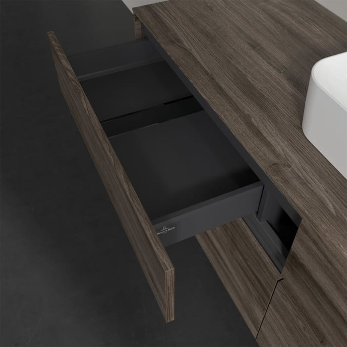 Villeroy & Boch Collaro Waschtischunterschrank 160 x 50 cm, mit 4 Auszügen und LED-Beleuchtung für Finion Waschtisch