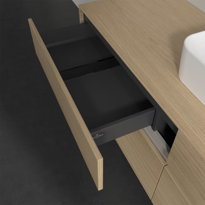 Villeroy & Boch Collaro Waschtischunterschrank 160 x 50 cm, mit 4 Auszügen und LED-Beleuchtung für Finion Waschtisch