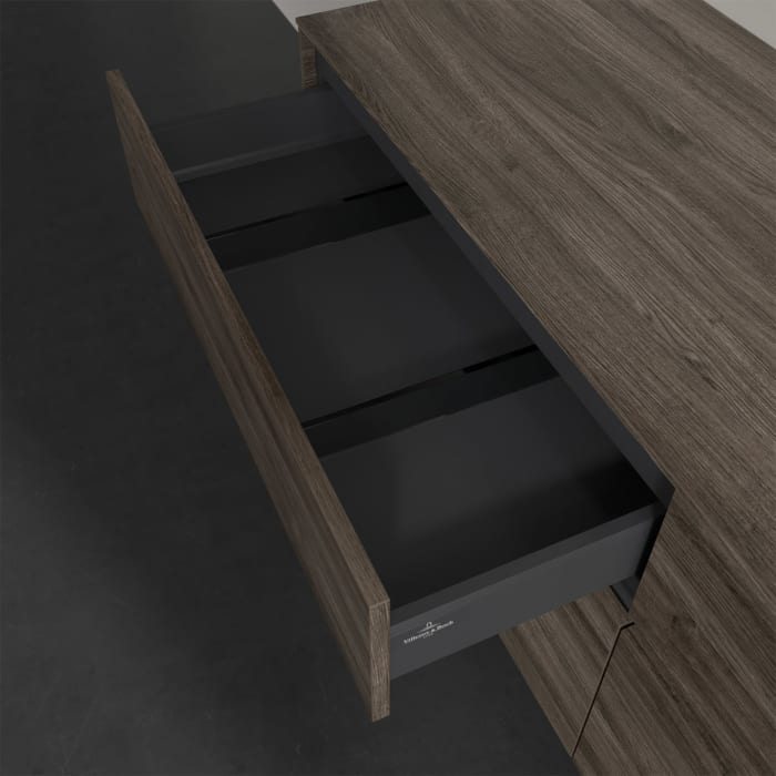 Villeroy & Boch Collaro Waschtischunterschrank 160 x 50 cm, mit 4 Auszügen und LED-Beleuchtung für Finion Waschtisch