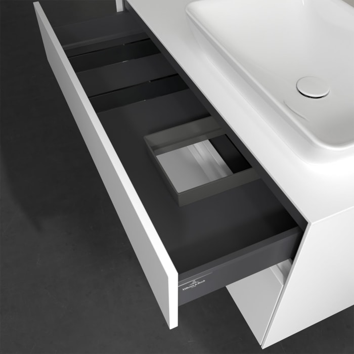 Villeroy & Boch Collaro Waschtischunterschrank 100 x 50 cm, mit 2 Auszügen und LED-Beleuchtung für Venticello Waschtisch