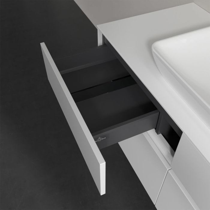 Villeroy & Boch Collaro Waschtischunterschrank 120 x 50 cm, mit 4 Auszügen und LED-Beleuchtung für Venticello Waschtisch