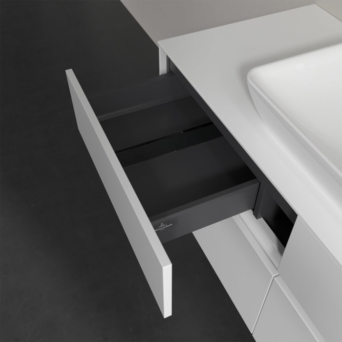Villeroy & Boch Collaro Waschtischunterschrank 120 x 50 cm, mit 4 Auszügen und LED-Beleuchtung für Venticello Waschtisch