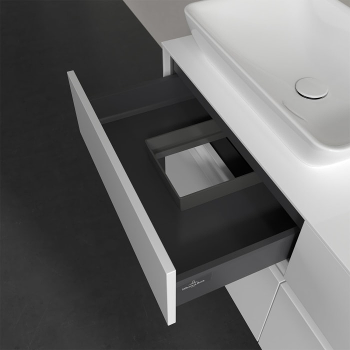 Villeroy & Boch Collaro Waschtischunterschrank 120 x 50 cm, mit 4 Auszügen und LED-Beleuchtung für Venticello Waschtisch