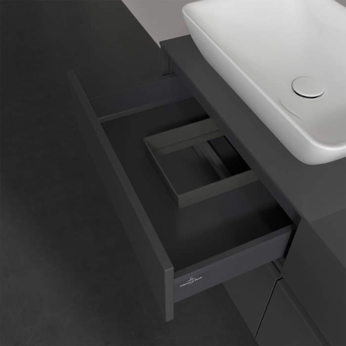 Villeroy & Boch Collaro Waschtischunterschrank 120 x 50 cm, mit 4 Auszügen und LED-Beleuchtung für Venticello Waschtisch