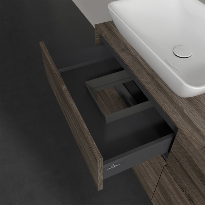 Villeroy & Boch Collaro Waschtischunterschrank 120 x 50 cm, mit 4 Auszügen und LED-Beleuchtung für Venticello Waschtisch