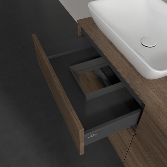 Villeroy & Boch Collaro Waschtischunterschrank 120 x 50 cm, mit 4 Auszügen und LED-Beleuchtung für Venticello Waschtisch