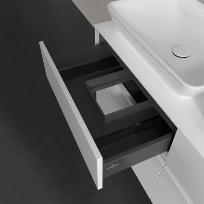 Villeroy & Boch Collaro Waschtischunterschrank 120 x 50 cm, mit 4 Auszügen für 2 Venticello Waschtische