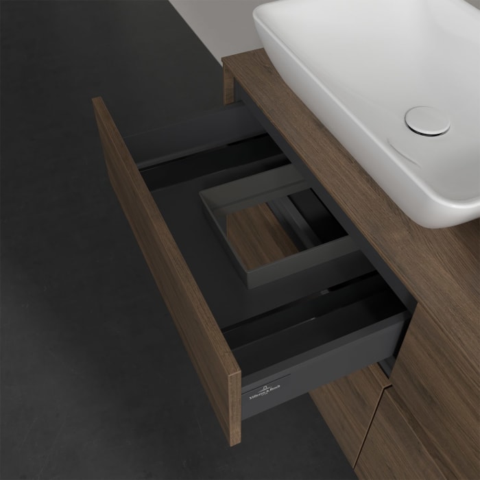 Villeroy & Boch Collaro Waschtischunterschrank 120 x 50 cm, mit 4 Auszügen für 2 Venticello Waschtische