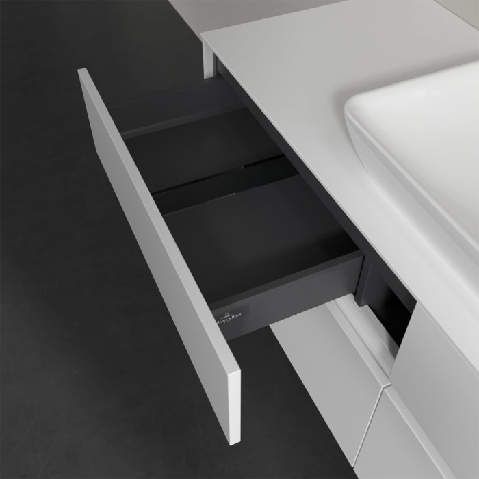Villeroy & Boch Collaro Waschtischunterschrank 140 x 50 cm, mit 4 Auszügen und LED-Beleuchtung für Venticello Waschtisch