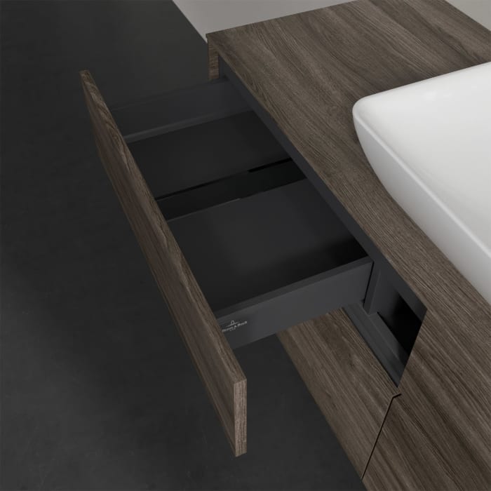 Villeroy & Boch Collaro Waschtischunterschrank 140 x 50 cm, mit 4 Auszügen und LED-Beleuchtung für Venticello Waschtisch