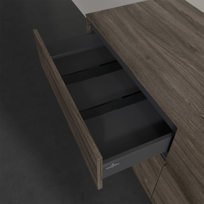 Villeroy & Boch Collaro Waschtischunterschrank 140 x 50 cm, mit 4 Auszügen und LED-Beleuchtung für Venticello Waschtisch