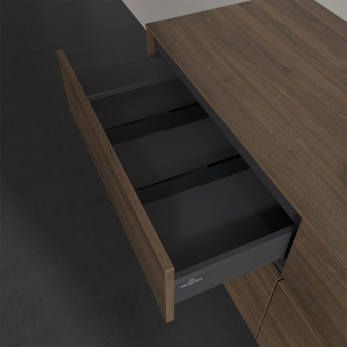 Villeroy & Boch Collaro Waschtischunterschrank 140 x 50 cm, mit 4 Auszügen und LED-Beleuchtung für Venticello Waschtisch