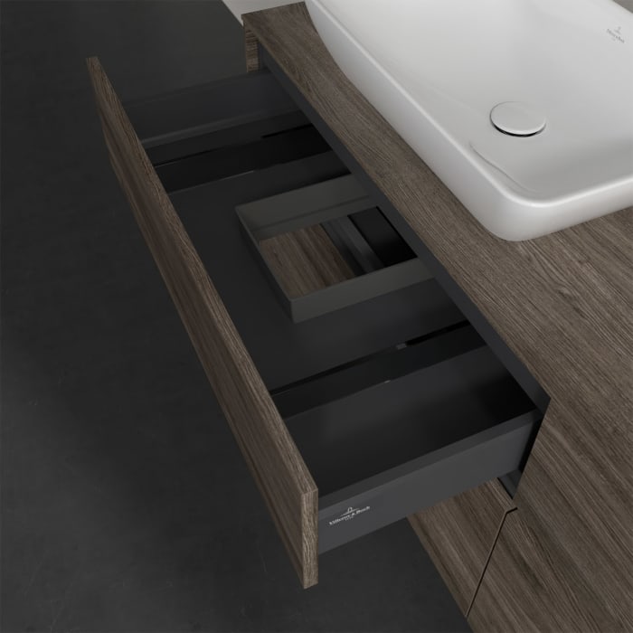 Villeroy & Boch Collaro Waschtischunterschrank 160 x 50 cm, mit 4 Auszügen für 2 Venticello Waschtische