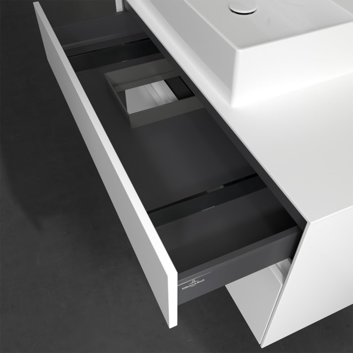 Villeroy & Boch Collaro Waschtischunterschrank 100 x 50 cm, mit 2 Auszügen und LED-Beleuchtung