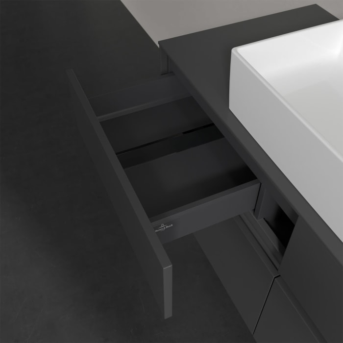 Villeroy & Boch Collaro Waschtischunterschrank 120 x 50 cm, mit 4 Auszügen und LED-Beleuchtung