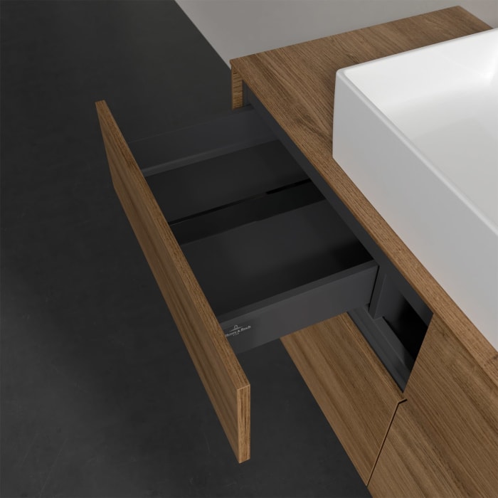 Villeroy & Boch Collaro Waschtischunterschrank 120 x 50 cm, mit 4 Auszügen und LED-Beleuchtung