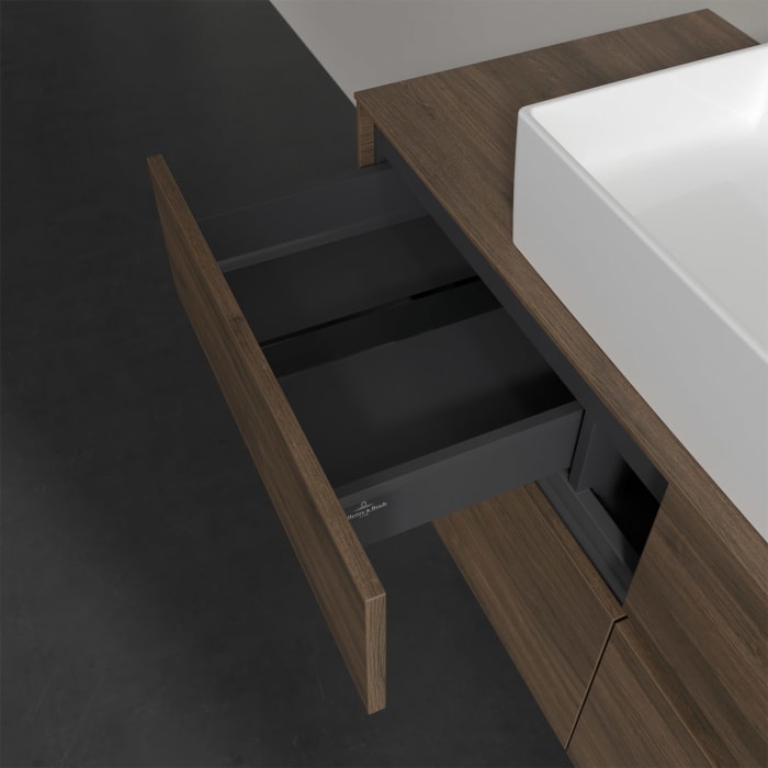 Villeroy & Boch Collaro Waschtischunterschrank 120 x 50 cm, mit 4 Auszügen und LED-Beleuchtung