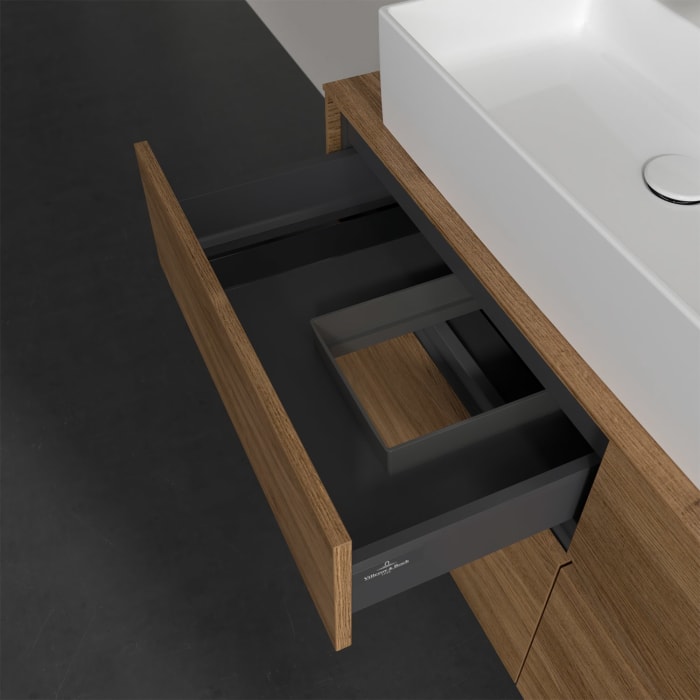 Villeroy & Boch Collaro Waschtischunterschrank 120 x 50 cm, mit 4 Auszügen und LED-Beleuchtung