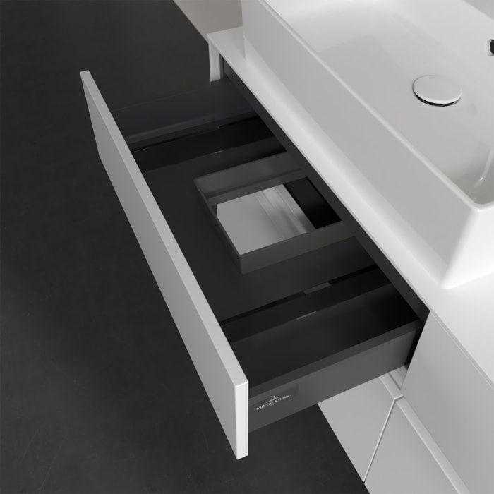 Villeroy & Boch Collaro Waschtischunterschrank 140 x 50 cm, mit 4 Auszügen und LED-Beleuchtung