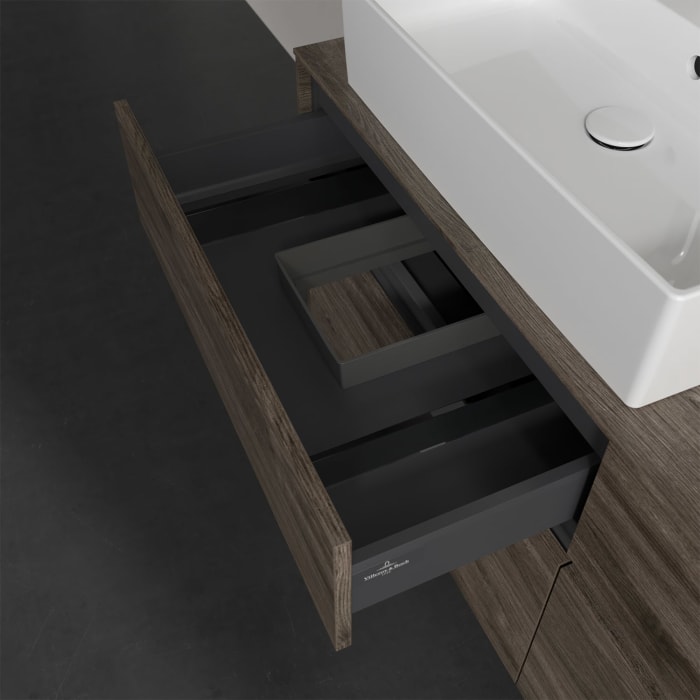 Villeroy & Boch Collaro Waschtischunterschrank 140 x 50 cm, mit 4 Auszügen und LED-Beleuchtung