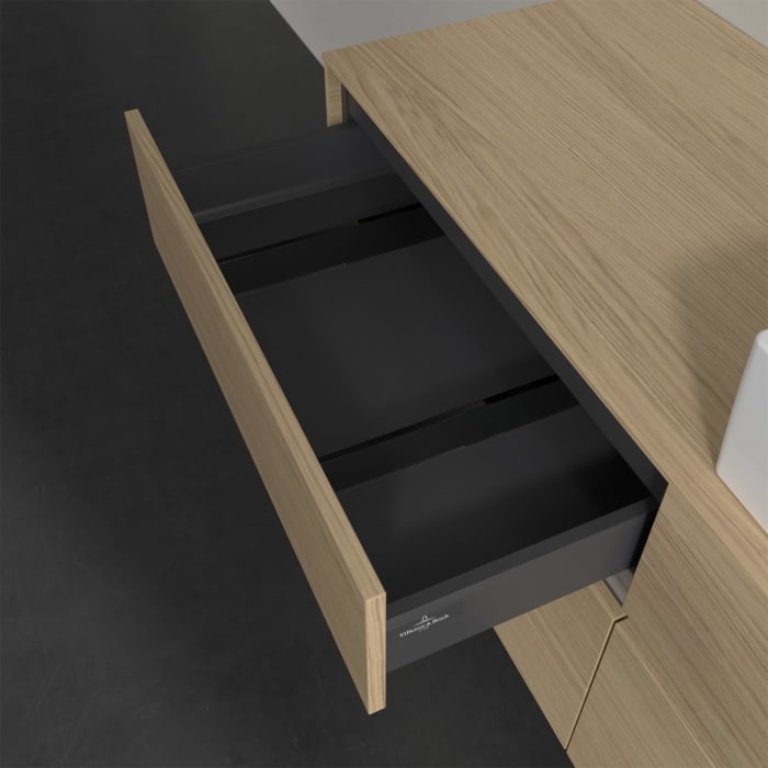 Villeroy & Boch Collaro Waschtischunterschrank 140 x 50 cm, mit 4 Auszügen und LED-Beleuchtung