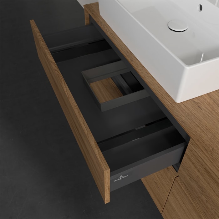 Villeroy & Boch Collaro Waschtischunterschrank 160 x 50 cm, mit 4 Auszügen und LED-Beleuchtung