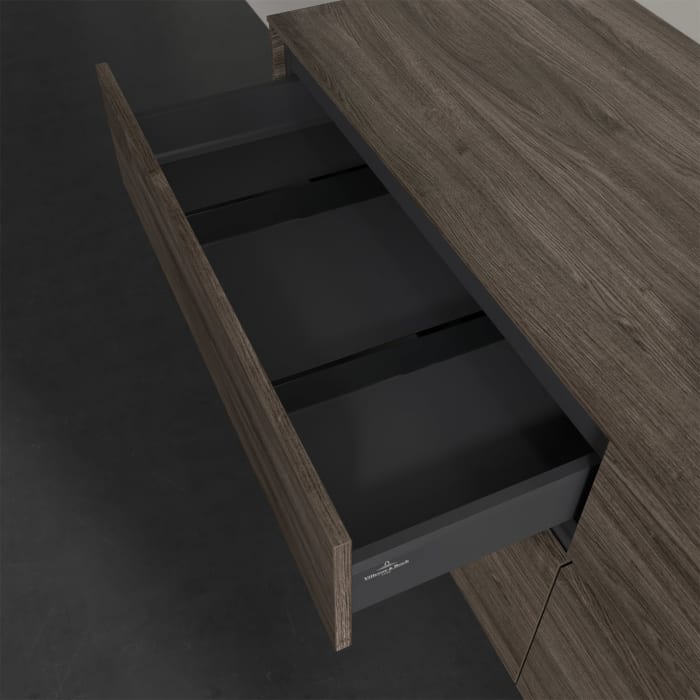 Villeroy & Boch Collaro Waschtischunterschrank 160 x 50 cm, mit 4 Auszügen und LED-Beleuchtung