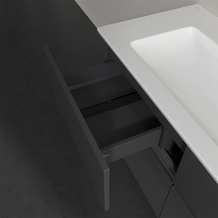 Villeroy & Boch Collaro Waschtischunterschrank 116 x 48 cm, mit 4 Auszügen und LED-Beleuchtung für Venticello Waschtisch