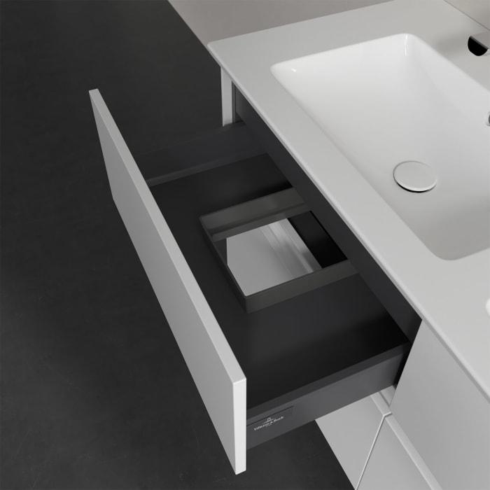 Villeroy & Boch Collaro Waschtischunterschrank 126 x 48 cm, mit 4 Auszügen und LED-Beleuchtung für Venticello Waschtisch