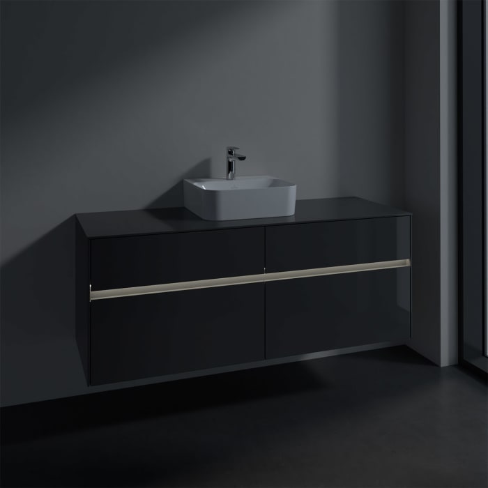 Villeroy & Boch Collaro Waschtischunterschrank 140 x 50 cm, mit 4 Auszügen und LED-Beleuchtung für Finion Waschtisch
