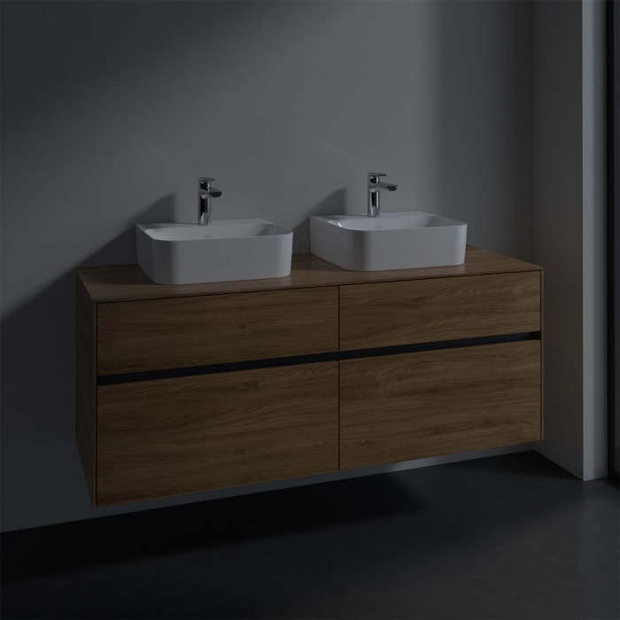 Villeroy & Boch Collaro Waschtischunterschrank 140 x 50 cm, mit 4 Auszügen für 2 Finion Waschtische