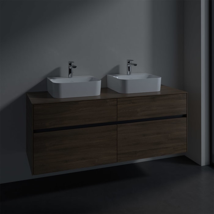 Villeroy & Boch Collaro Waschtischunterschrank 140 x 50 cm, mit 4 Auszügen für 2 Finion Waschtische