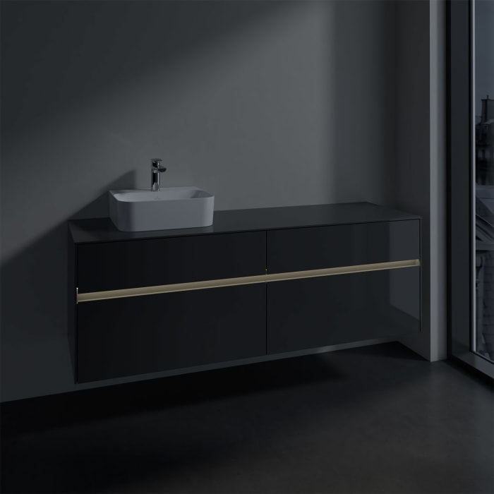 Villeroy & Boch Collaro Waschtischunterschrank 160 x 50 cm, mit 4 Auszügen und LED-Beleuchtung für Finion Waschtisch