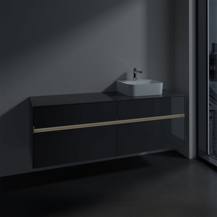 Villeroy & Boch Collaro Waschtischunterschrank 160 x 50 cm, mit 4 Auszügen und LED-Beleuchtung für Finion Waschtisch