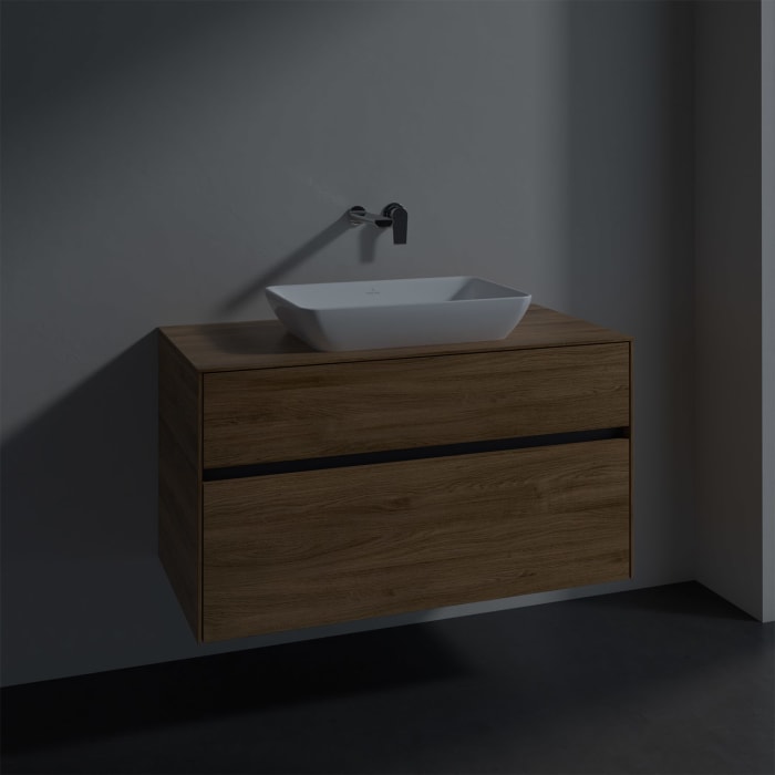 Villeroy & Boch Collaro Waschtischunterschrank 100 x 50 cm, mit 2 Auszügen für Venticello Waschtisch