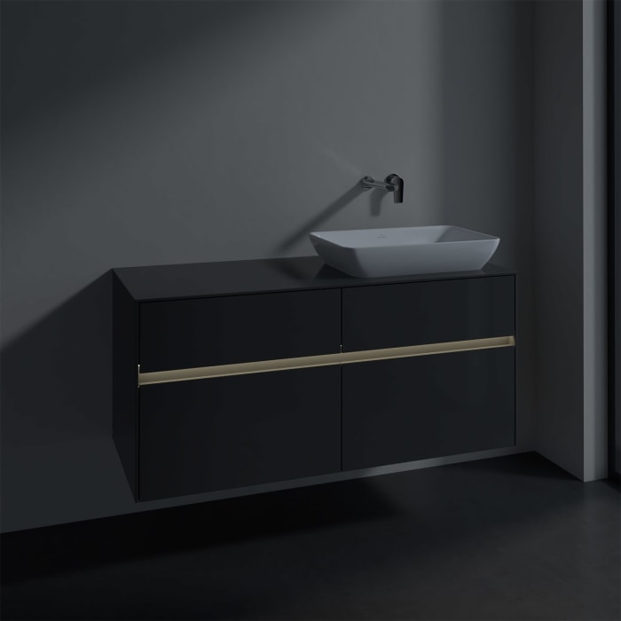 Villeroy & Boch Collaro Waschtischunterschrank 120 x 50 cm, mit 4 Auszügen und LED-Beleuchtung für Venticello Waschtisch