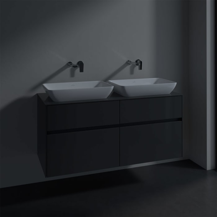 Villeroy & Boch Collaro Waschtischunterschrank 120 x 50 cm, mit 4 Auszügen für 2 Venticello Waschtische