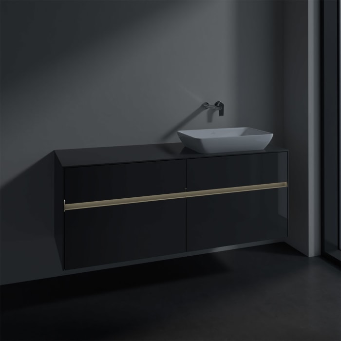 Villeroy & Boch Collaro Waschtischunterschrank 140 x 50 cm, mit 4 Auszügen und LED-Beleuchtung für Venticello Waschtisch