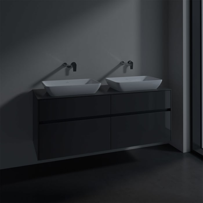 Villeroy & Boch Collaro Waschtischunterschrank 140 x 50 cm, mit 4 Auszügen für 2 Venticello Waschtische