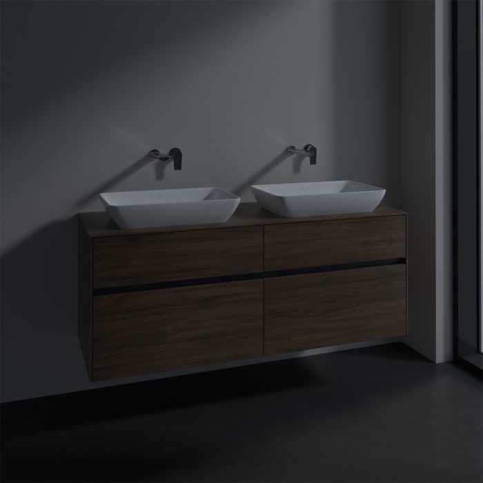 Villeroy & Boch Collaro Waschtischunterschrank 140 x 50 cm, mit 4 Auszügen für 2 Venticello Waschtische