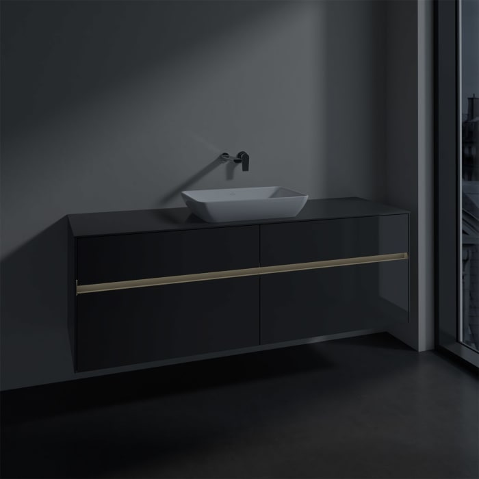 Villeroy & Boch Collaro Waschtischunterschrank 160 x 50 cm, mit 4 Auszügen und LED-Beleuchtung für Venticello Waschtisch