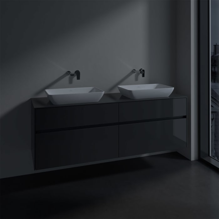 Villeroy & Boch Collaro Waschtischunterschrank 160 x 50 cm, mit 4 Auszügen für 2 Venticello Waschtische