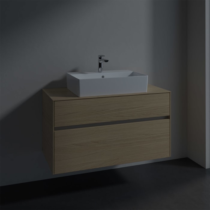 Villeroy & Boch Collaro Waschtischunterschrank 100 x 50 cm, mit 2 Auszügen